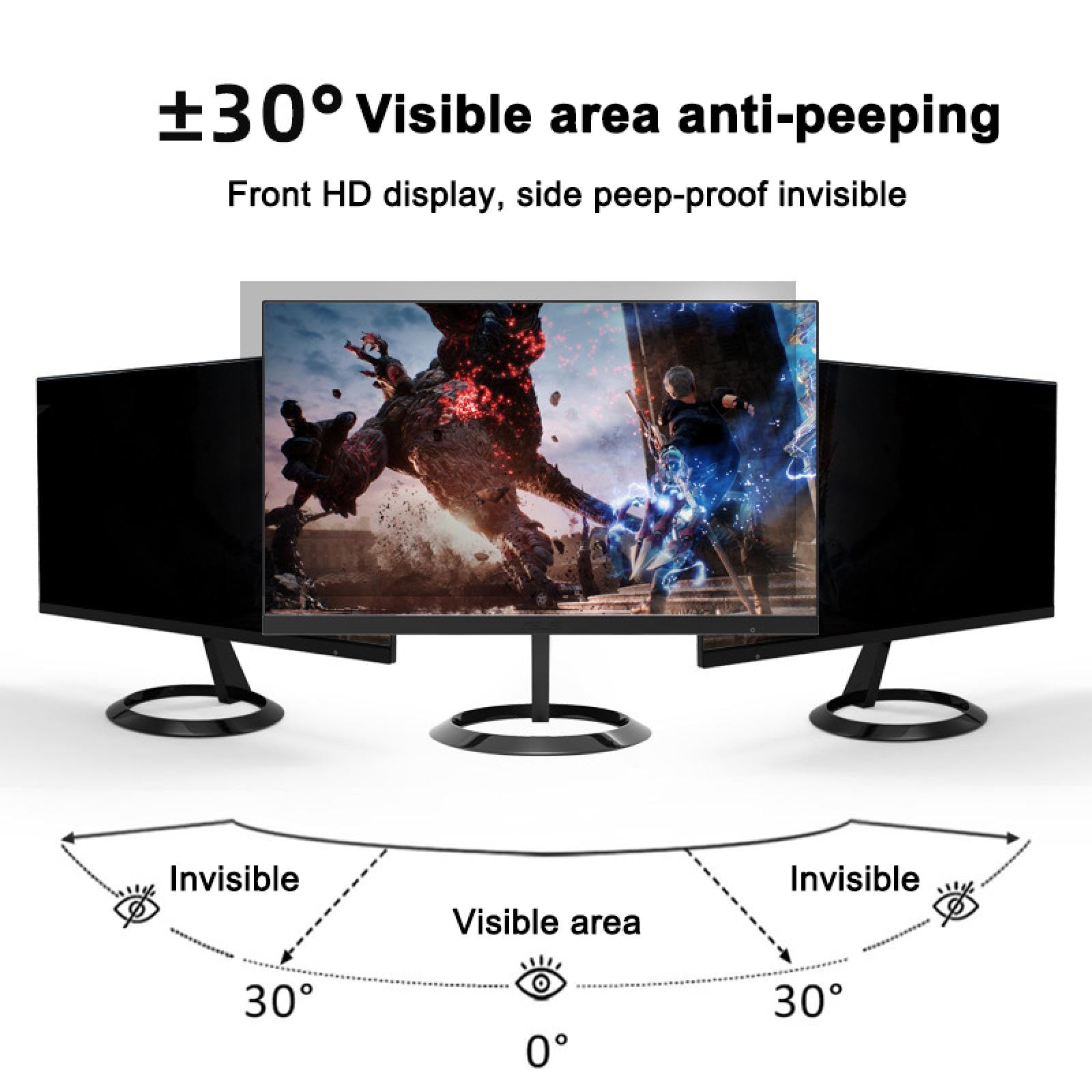 OWKAY Schermo protettivo anti-visivo per computer da 11,6-32 pollici Monitor per computer Protezione universale Anti-luce blu Pellicola protettiva Filtro Privacy Schermo LCD