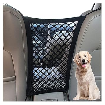 Golden Sparrow Pet Barrier Dog Car Net Barrier with Auto Safety Mesh Organizer Baby Stretchable Storage Bag SUV, Truck -Easy Install Safer to Drive with Children and Pets (Toyota Corolla)