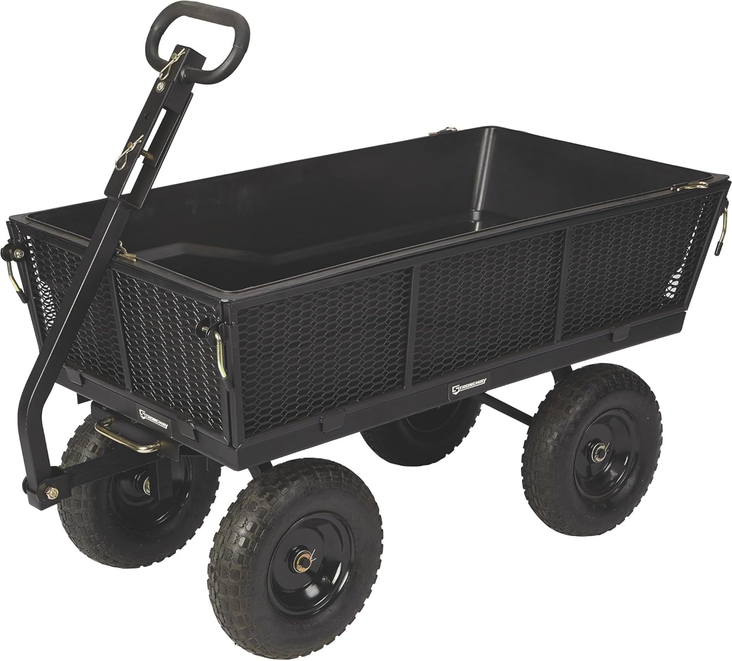 Strongway Steel Dump Cart with Removable Liner - 1200-Lb. Capacity, 50in.L x 24in.W Overall Size