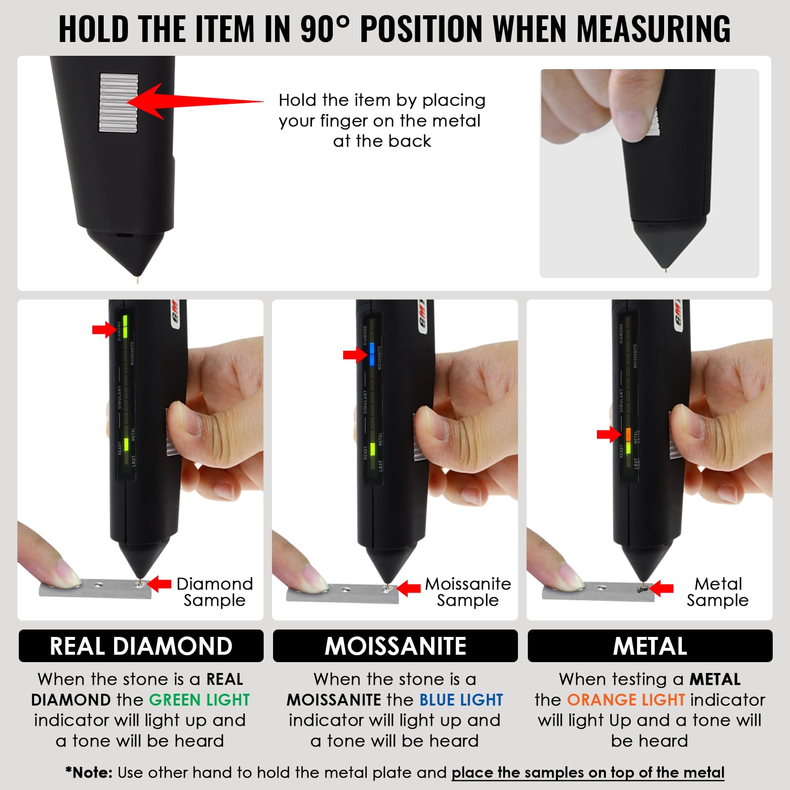 Kit professionale tester combo gemme da 2pt - Dispositivo ad alta precisione per diamanti, moissanite, metalli e selezione di gemme - Ideale per principianti ed esperti