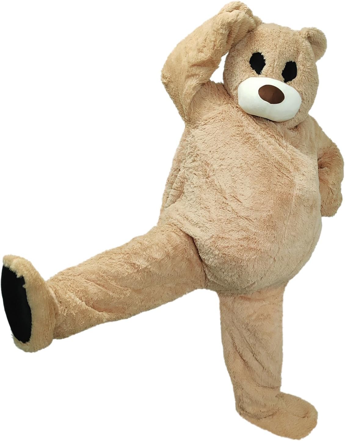Giant Plush Teddy Bear Mascot Costume Dancing Bear Fancy Dress Stage Wear Costumes Animal Character Cosplay Halloween Costumes Christmas Costumes Adult Size for Men & Women
