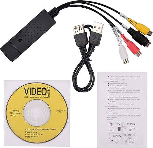 Miniatura 6 de USB 2.0 Tarjeta de captura de audio de vídeo USB VHS VCR TV a DVD convertidor de tarjeta de captura adaptador OS Windows 2000, XP/Vista/7/8/10