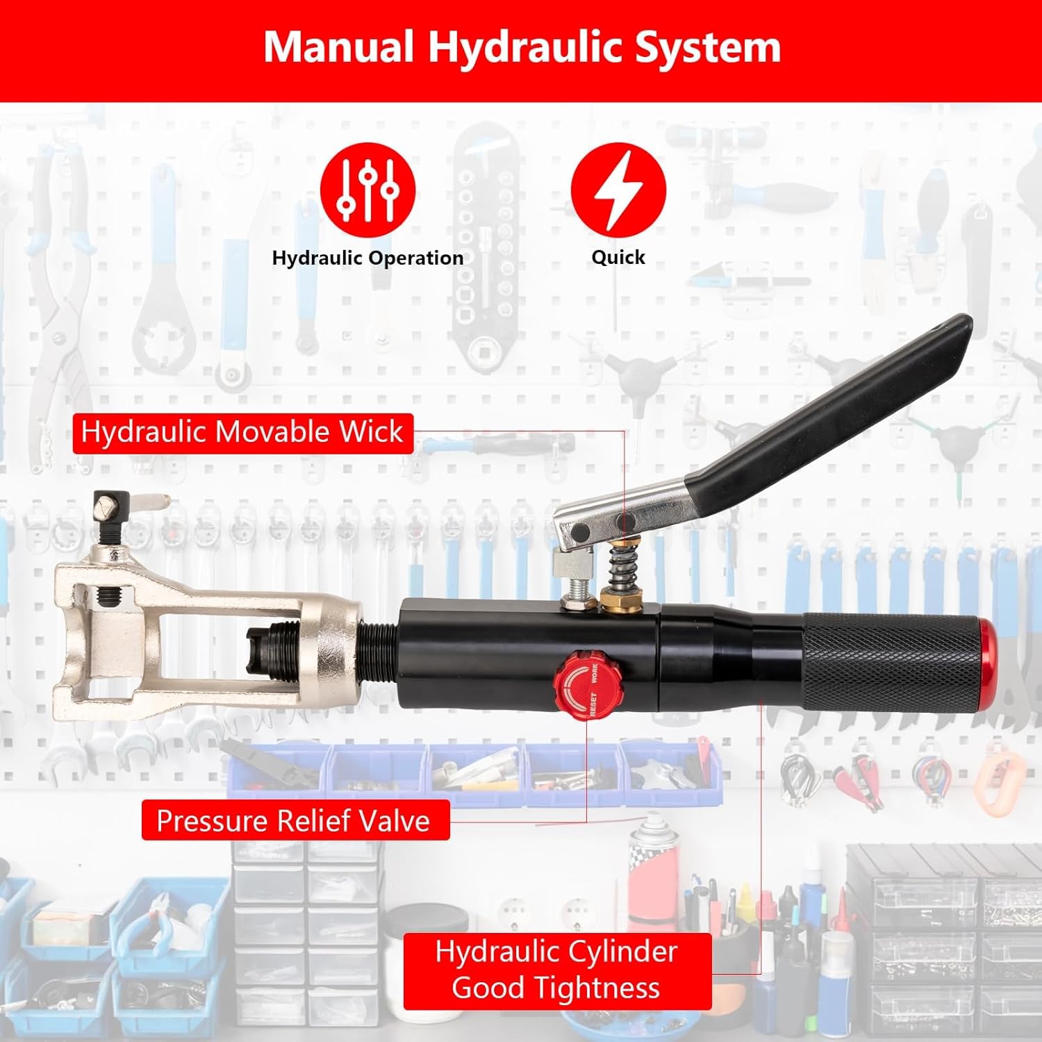 Hydraulic Flaring Tool Kits, 45° Double Flaring Tool,Brake Line Flaring Tool Kit,33pcs Flaring Dies, Brake Repair Brake Flaring Tool for 3/16"-1/2" with Tube Cutter and Deburrer for Copper Line