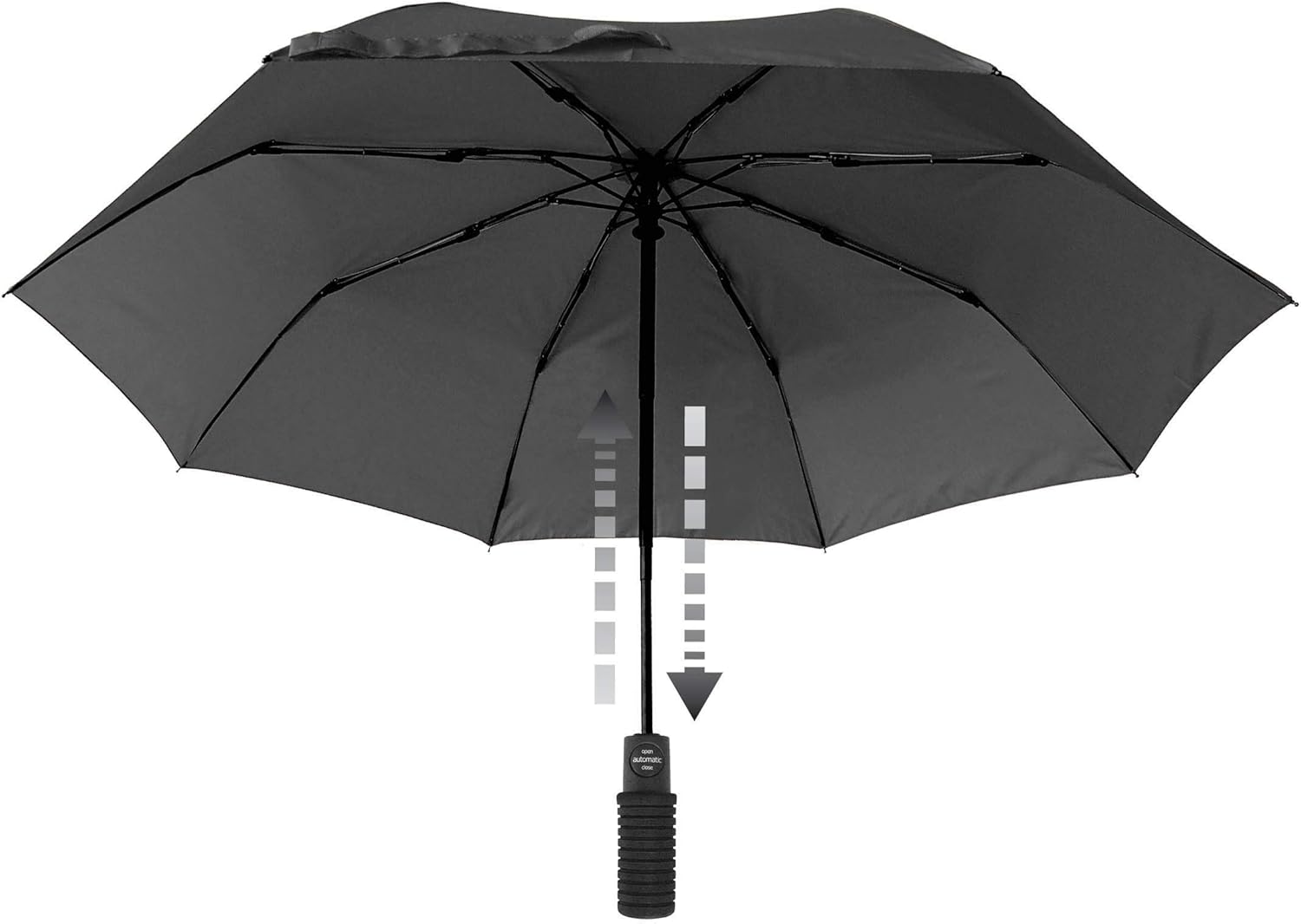 EuroSCHIRM Light Trek Automatic Flashlite Umbrella, Black, Black, 2 Year MFG Warranty, ESC-04706
