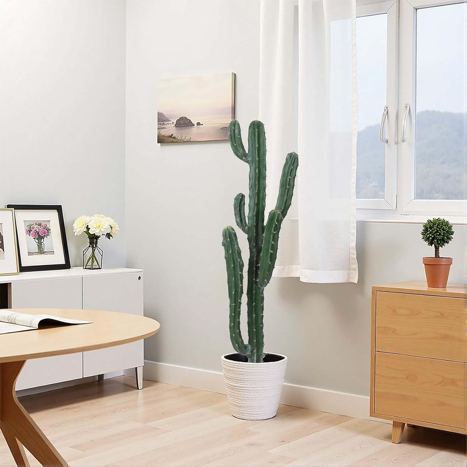 Artificial Cactus 41inch Faux Cacti Fake Saguaro Plants for Indoor Outdoor Home Office Garden Decor - Image 7