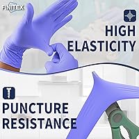 Vista 5 de FINITEX Ice Blue Nitrile Exam Gloves - Powder-free, 1000 PCS Medical & Home Cleaning Gloves