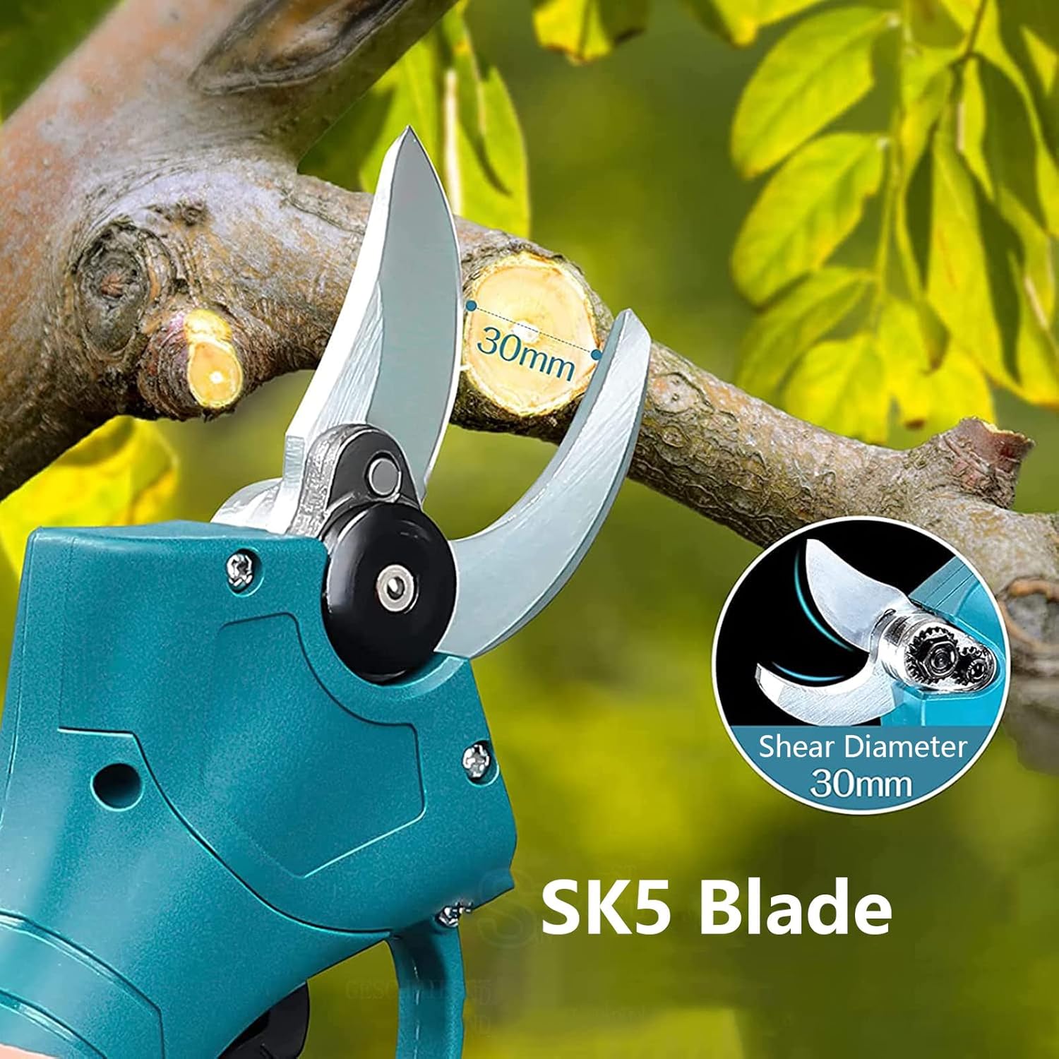 Electric Pruning Shears Power Pruner Battery Operated Clippers Cordless Electric Scissors for Makita 18V Battery Cutting Diameter 30 mm Lightweight and Portable (Main Unit Only)