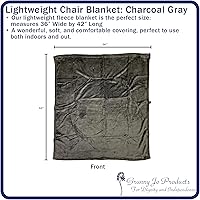 Vista 3 de Granny Jo Products Manta ligera para silla de ruedas, color gris carbón
