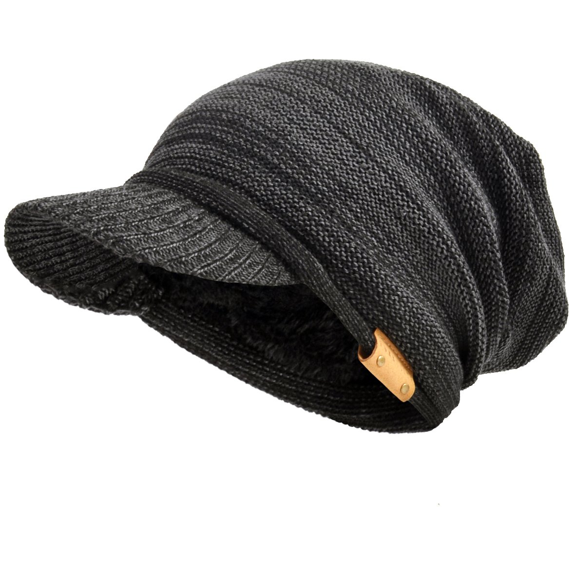 Vecry Men's 816-Grey Slouch Beanie Skull Cap Long Baggy Hip-Hop Winter Summer Hat (816-Grey)