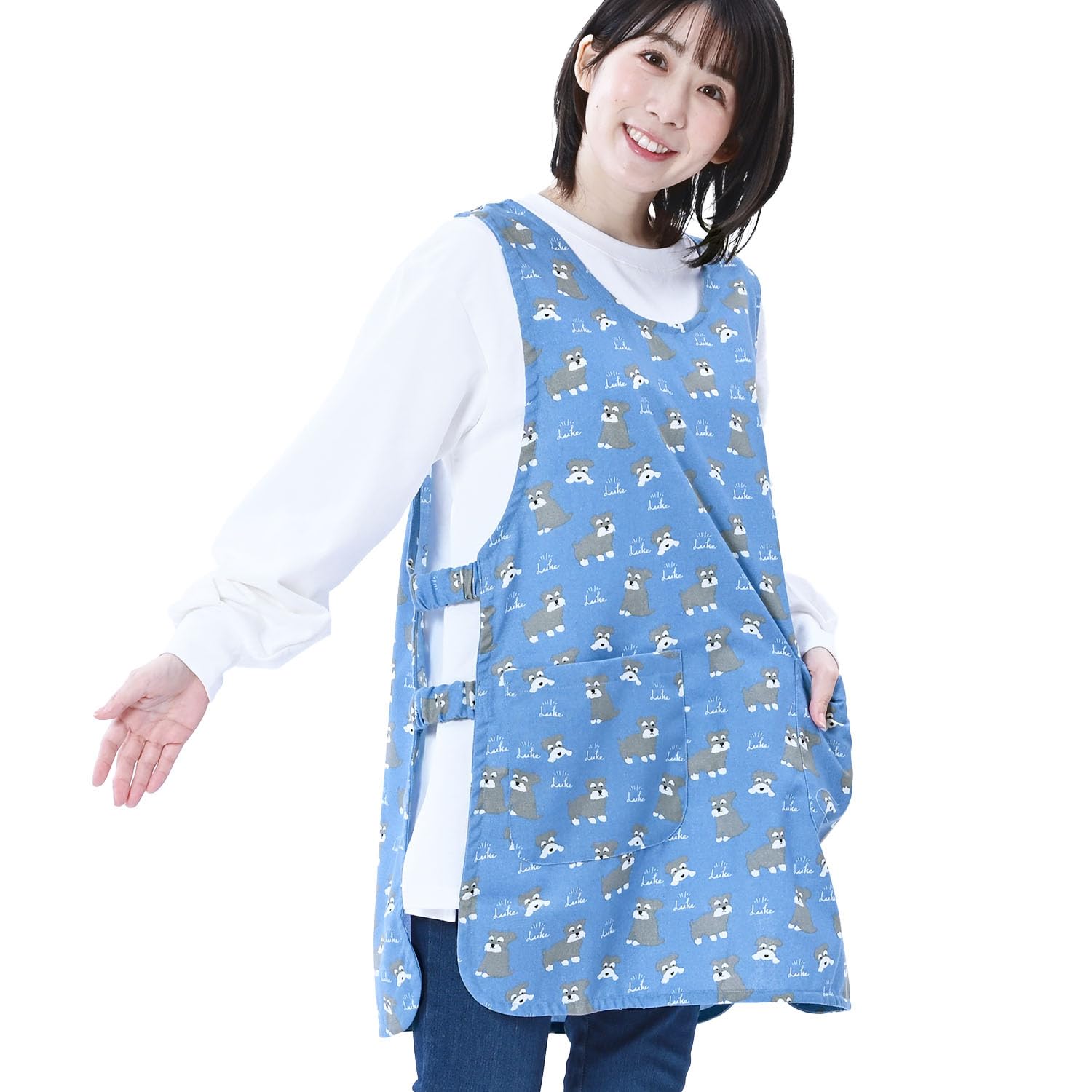 Amazon｜レップ(Rep) エプロン 保育士 (ボタン不使用/かぶるだけ