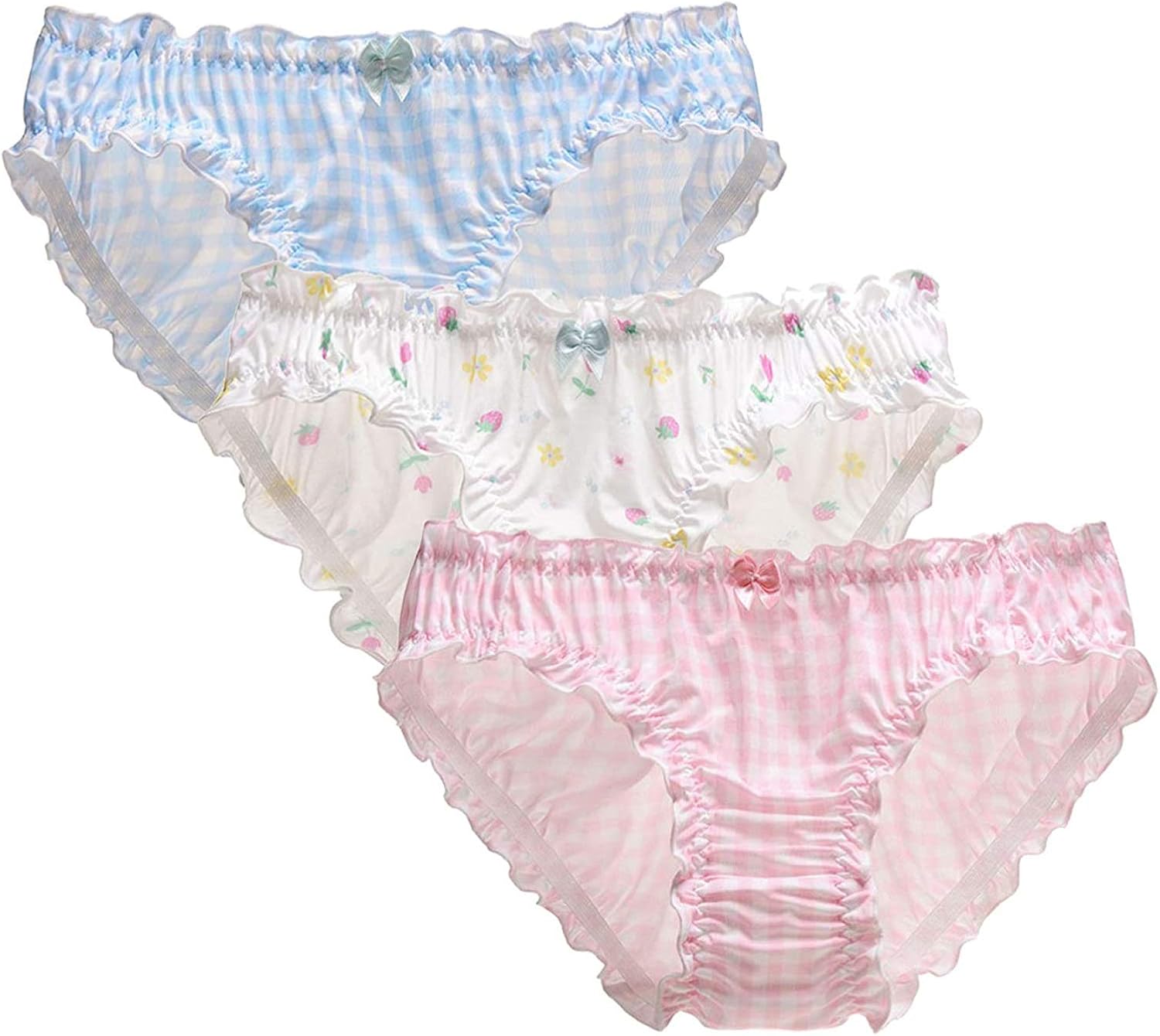 Shuclass カテゴリ レディースレギュラーショーツ レディース下着 サテンパンティー M ミルクファイバーライス 人造シルク 生地 セクシーローライズ 可愛いリボン フルバックショーツ 学生下着 ショートパンツ スペシャルオファ