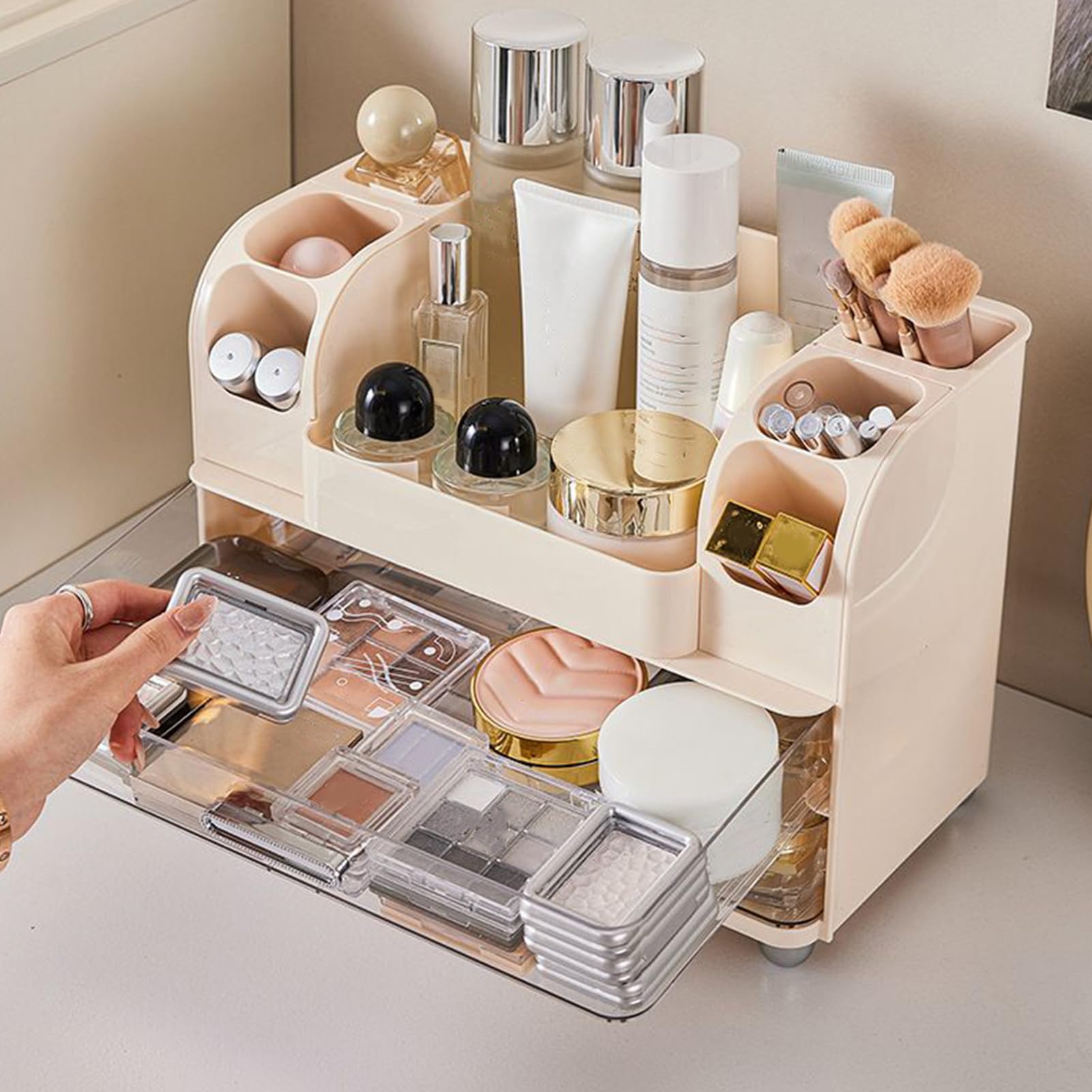 Organizzatori Trucco Per Bancone Grande Decorativo | Contenitore Per Cosmetici Per La Cassettiera Organizer Per Trucco, Toeletta, Gioielli, Hobby Adatto A Cucina, Scrivania,