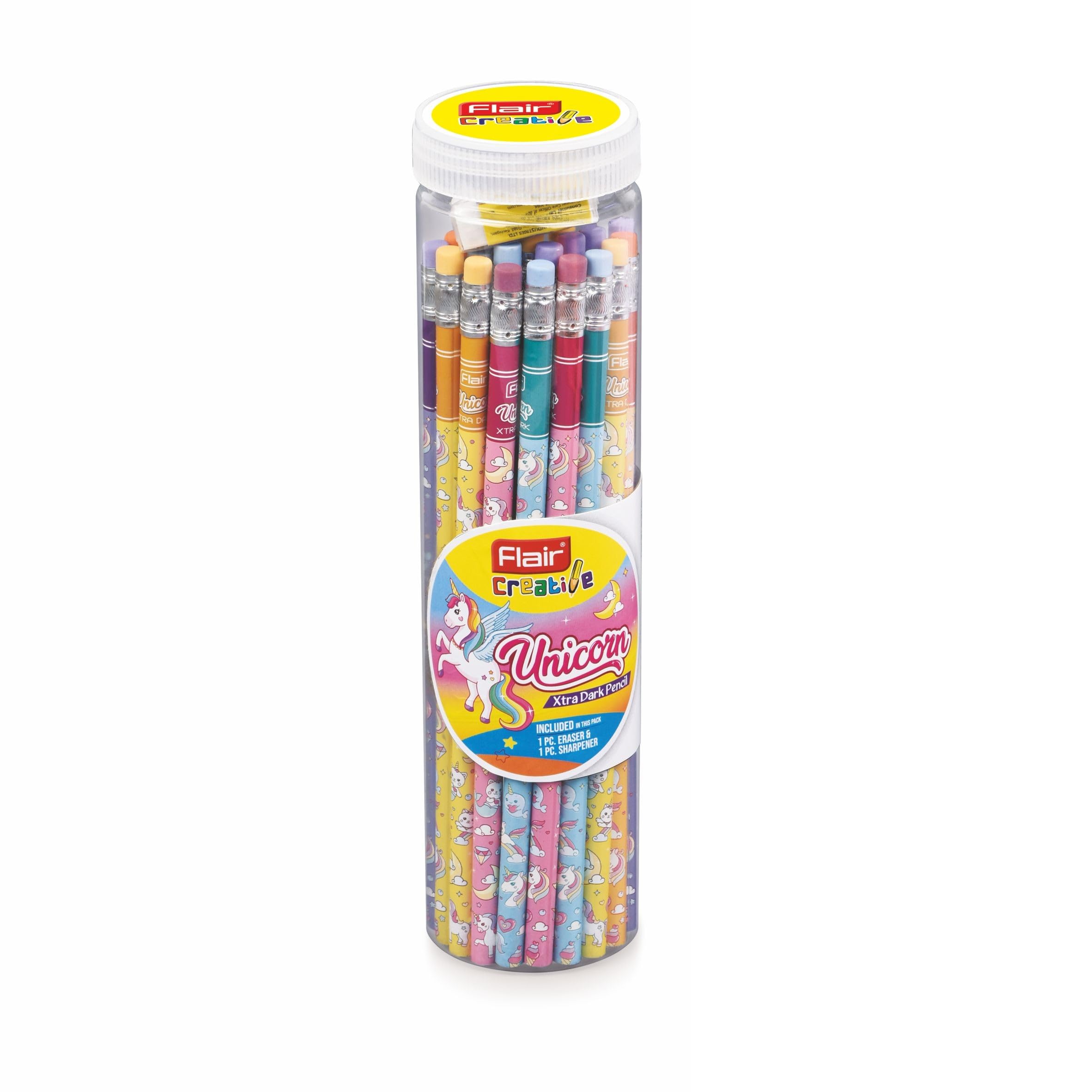 Flair Creative Unicorn Wooden Pencil Pack of 30 – Premium HB Graphite Pencils with Vibrant Unicorn Prints | Smooth Writing & Drawing | Break-Resistant | Perfect for Kids, School & Office Use-picture-27