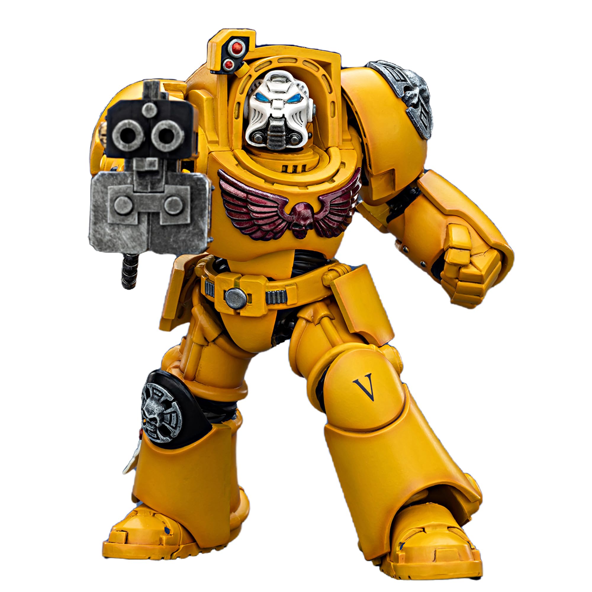 TOYVERSE Joytoy 1/18 Action Figure Warhammer 40,000, Imperial Fists Terminator 2 with Power Fist and Storm Bolter, Mobile Joints Character Model, 14.3 cm, 15 Years and Above