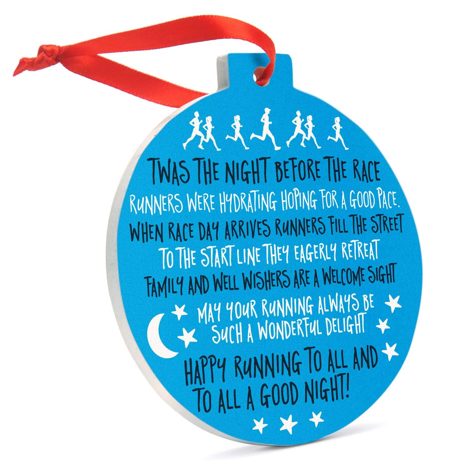 Gone For a Run TWAS The Night Before The Race Running Ornament | Running Porcelain Ornaments