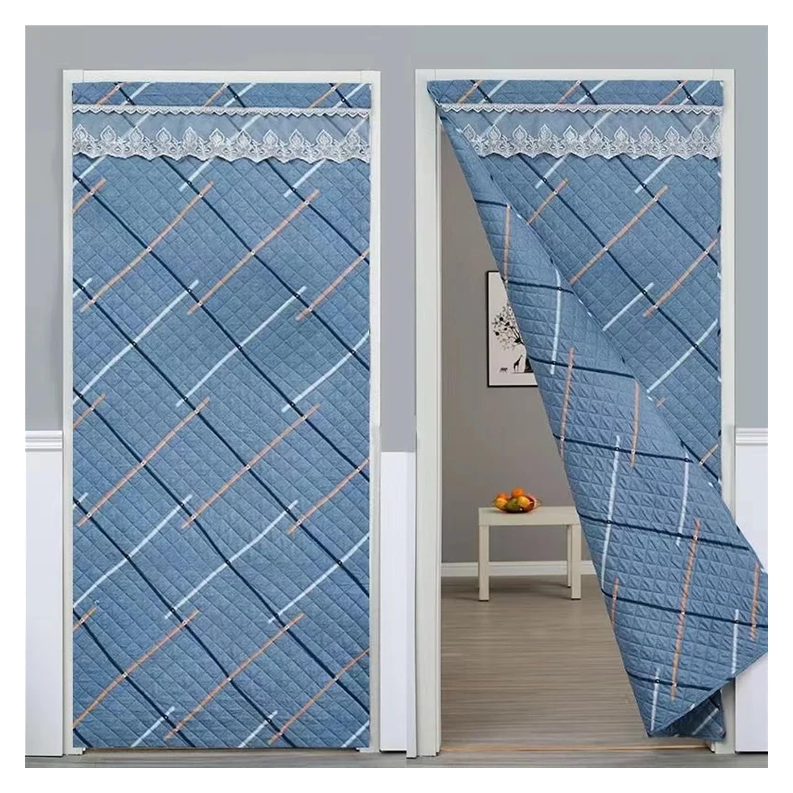 Rideau de porte isolant thermique magnétique anti froid pour hiver et été
