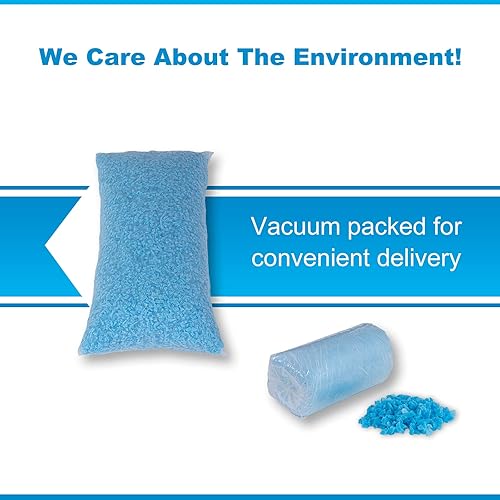 Miniatura 5 de Molblly Relleno de espuma viscoelástica triturada de 2.5 libras, color azul, para almohada, camas de perro, sillas, cojines y manualidades,