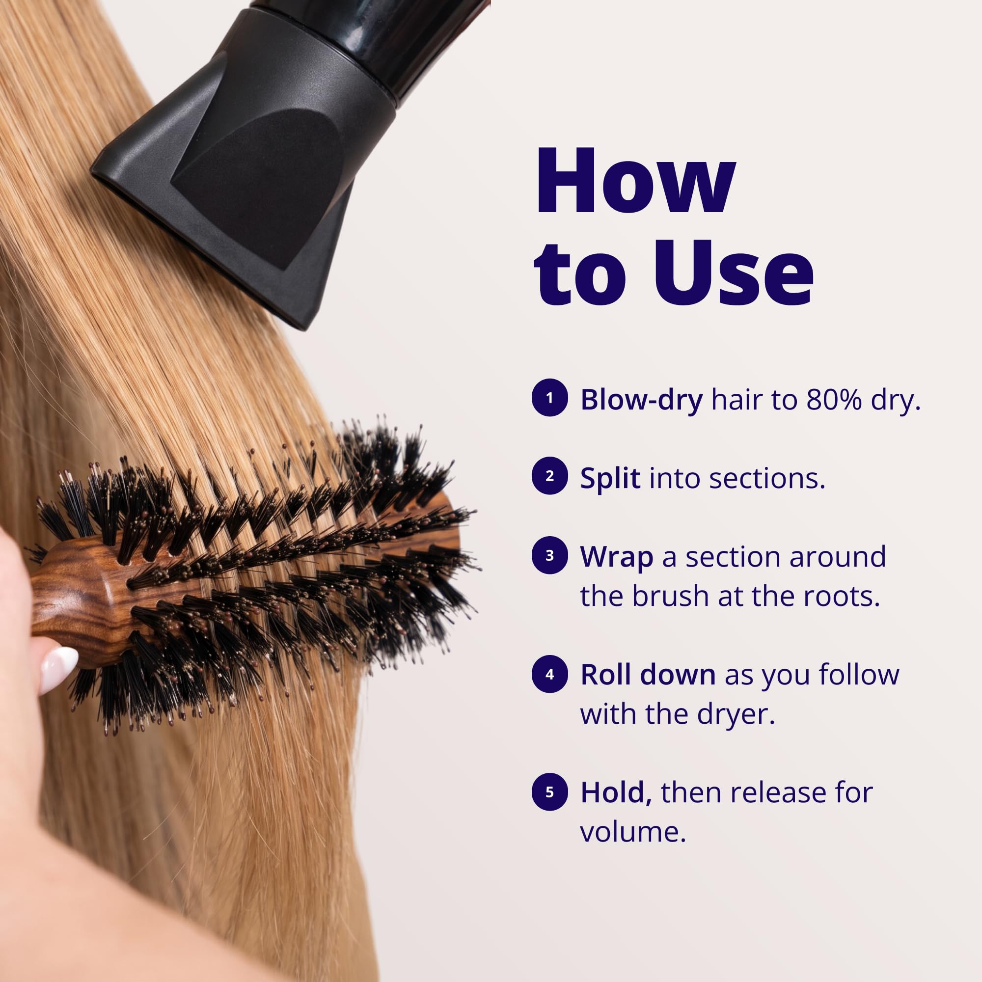 Spornette Deville Boar Bristle Round Hair Brush