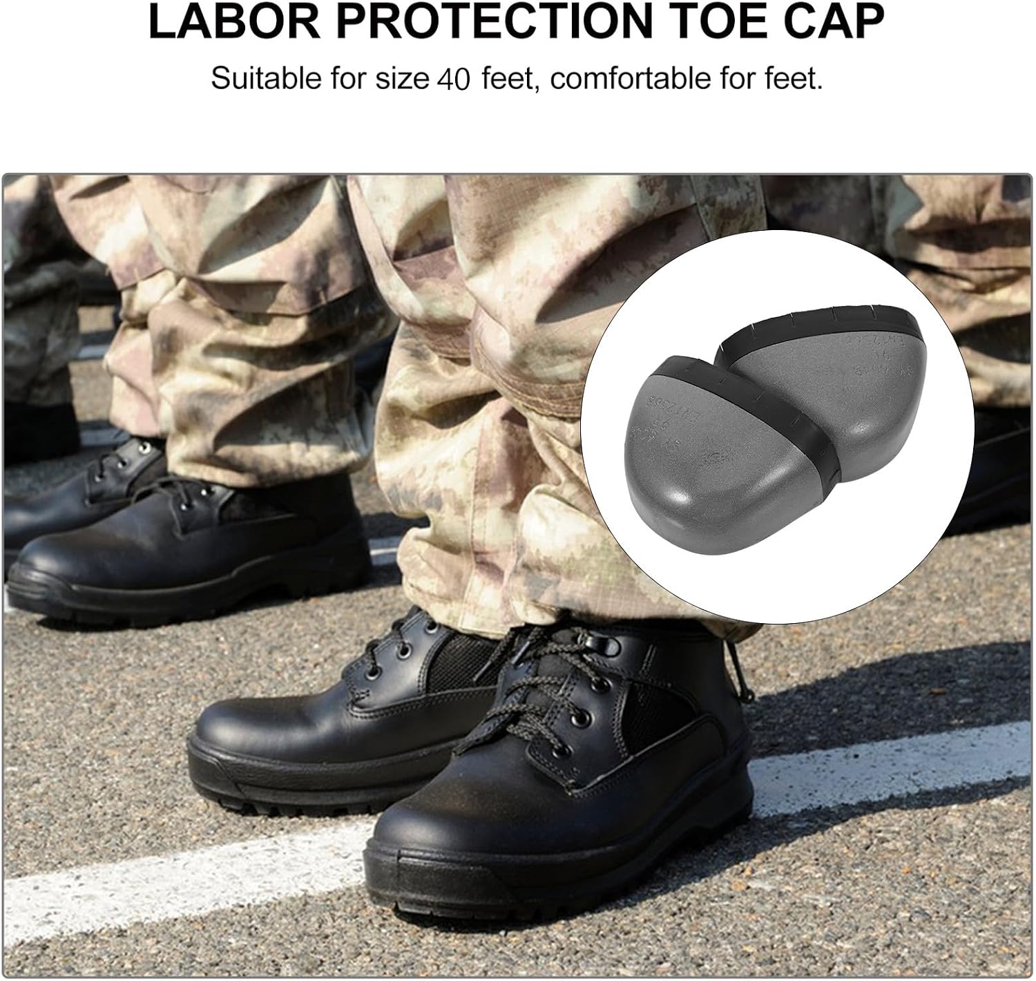 Steel Toe Protector Boot Toe Guard Alloy Steel Cap Anti-Static Strip Universal Size Work Boots Construction Factory Sites