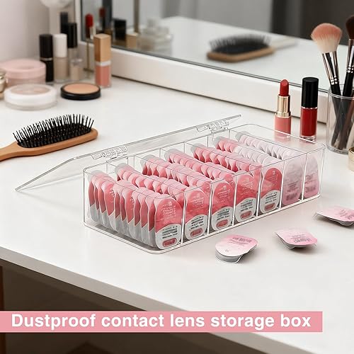 Miniatura 7 de chunhai Organizadores de Maquillaje de Acrílico Transparente, Organizador de Baño de 7 Secciones para Cajón, Estuches de Exhibición de Cosméticos