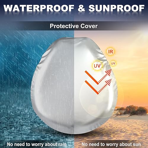 Miniatura 2 de Cojín plegable para asiento de motocicleta con cubierta de parasol, estructura grande de panal 3D, absorción de impactos y almohadilla de asiento de