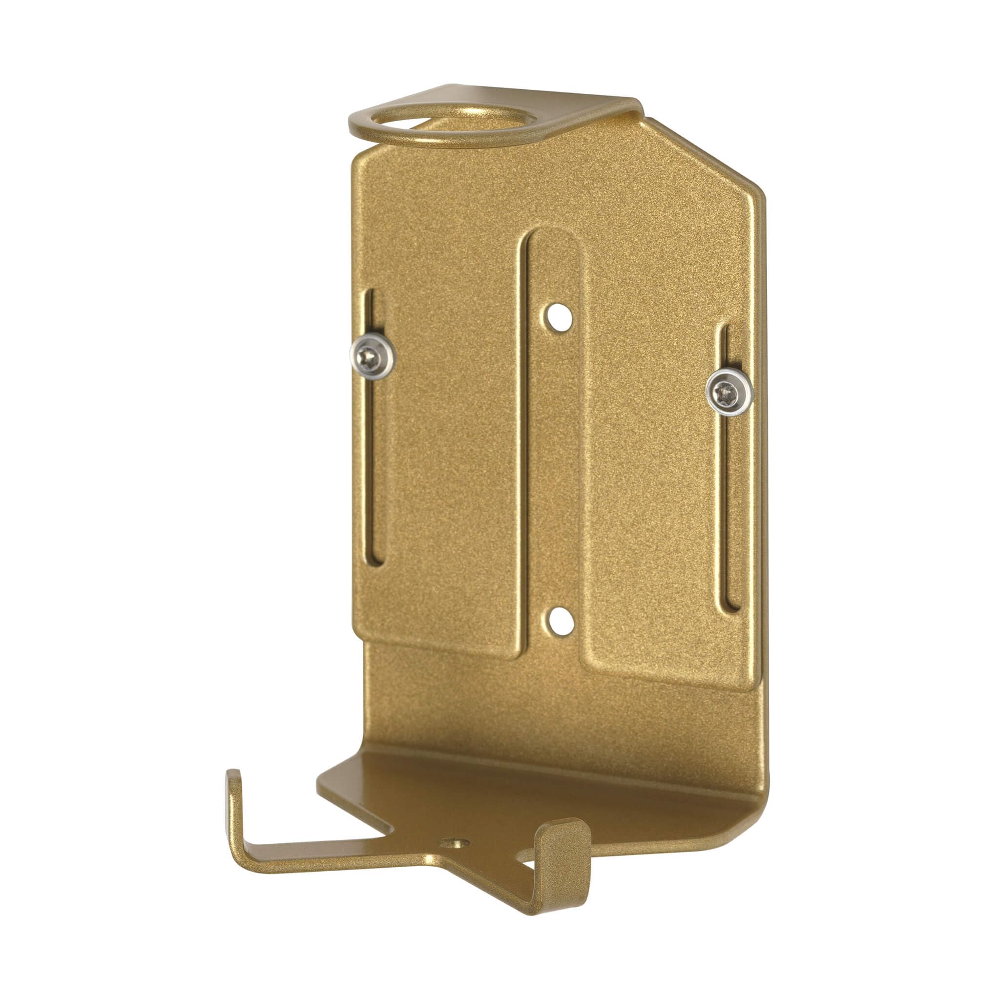 SoHo Dispensers Single Wall Mounted Soap Dispenser 500ml – Gold Security Shower Bottle Holder for Bathrooms, Stainless Steel Wall Bracket for Shower Gel, Shampoo and Conditioner, Made in England