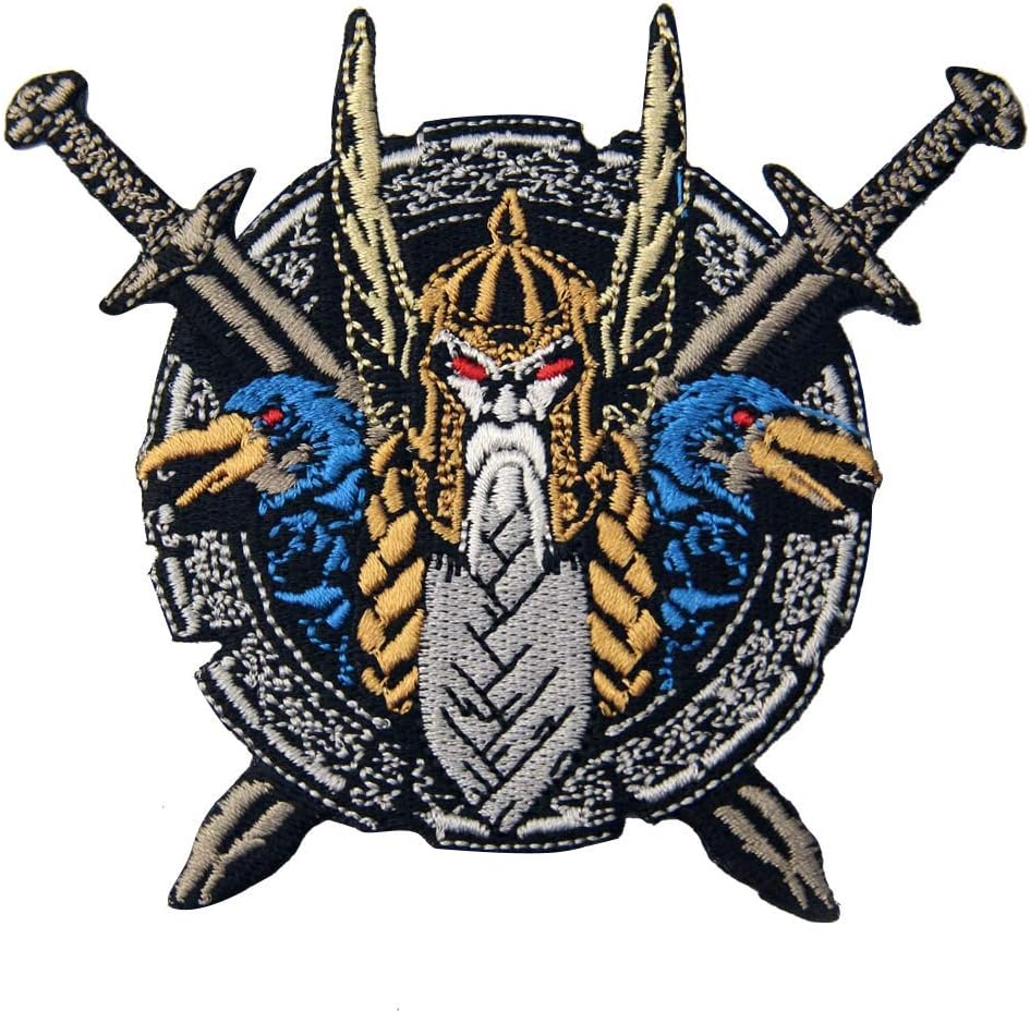 The God of War Odin Patch Embroidered Badge Iron On Sew On Emblem