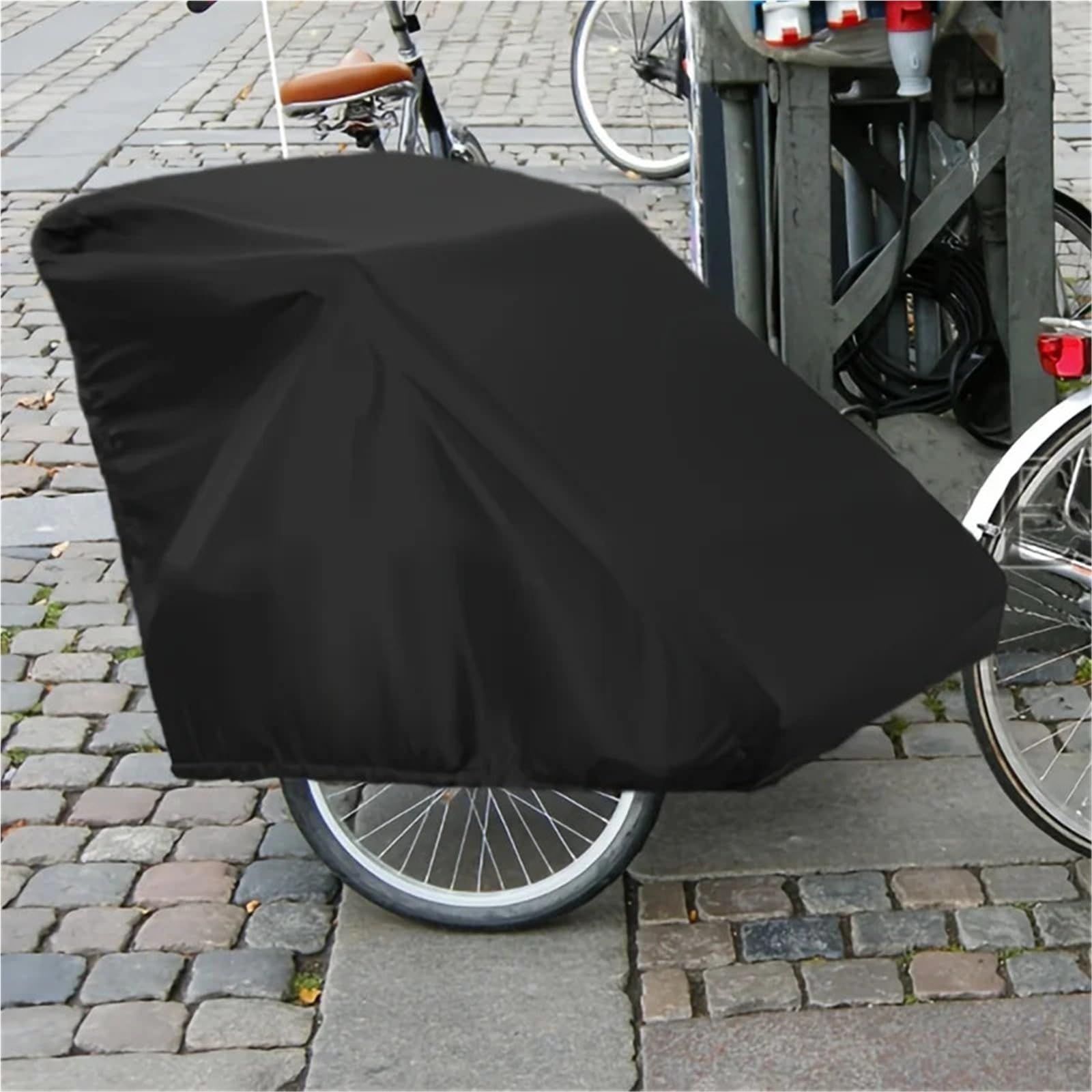 Generisch Kompatibel mit universeller Fahrradanhänger-Abdeckung, wasserdichter Sonnenschutz mit Befestigungsseil