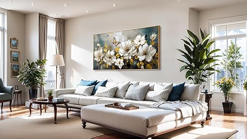 Miniatura 34 de Arte para pared, pinturas de arte abstracto, fantasía azul, grafiti colorido sobre fondo blanco, arte moderno para decoración de pared para sala