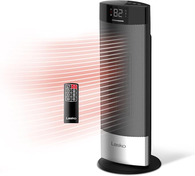 Amazon.com: Lasko Ellipse Ceramic Tower Heater for Home with Tipover ...