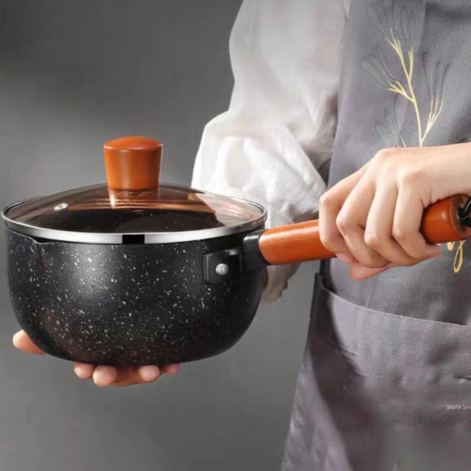 Cazo Salsero de Cocina Menaje de Cocina Antiaderente de Uso Pesado
