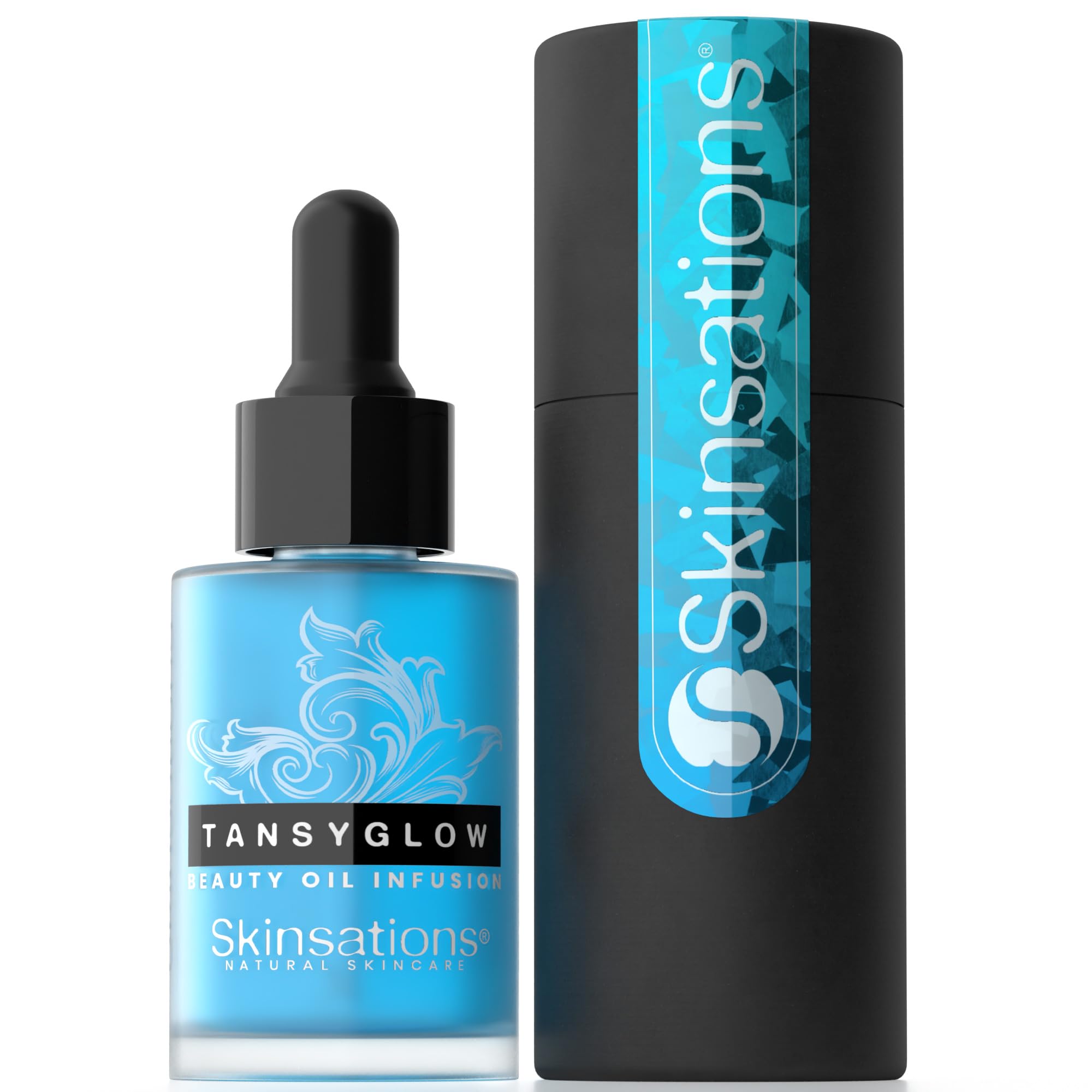 Skinsations - Balancing Face Oil Infusion - TANSY GLOW - Soothing and Calming, Skin Regenerative, Hydrating, Anti-Aging Skin Care - Blue Tansy, Neroli Oil, Chamomile, Moringa Oil, Vitamin C, Vitamin E