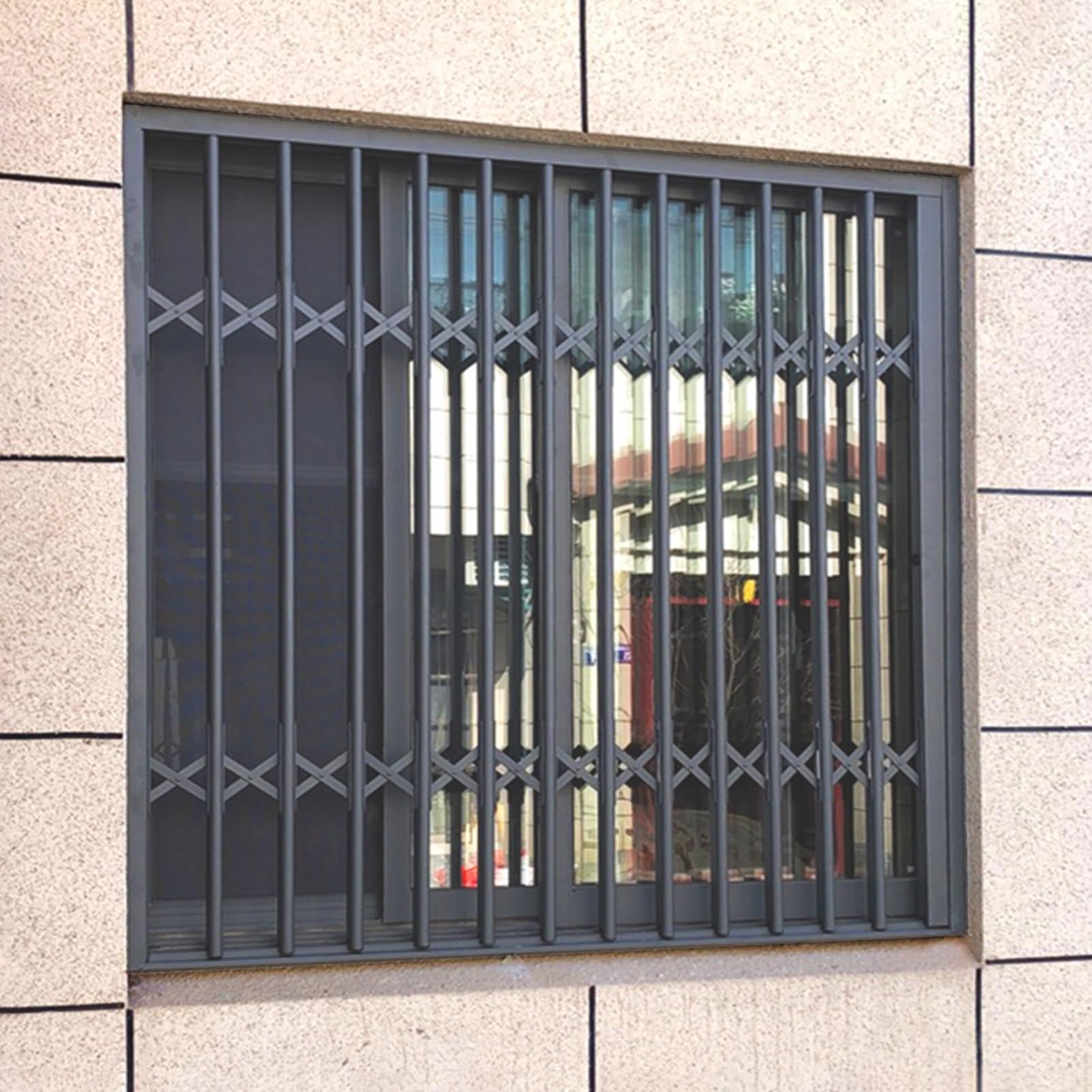 Barres de sécurité pliables en métal pour fenêtres de maison