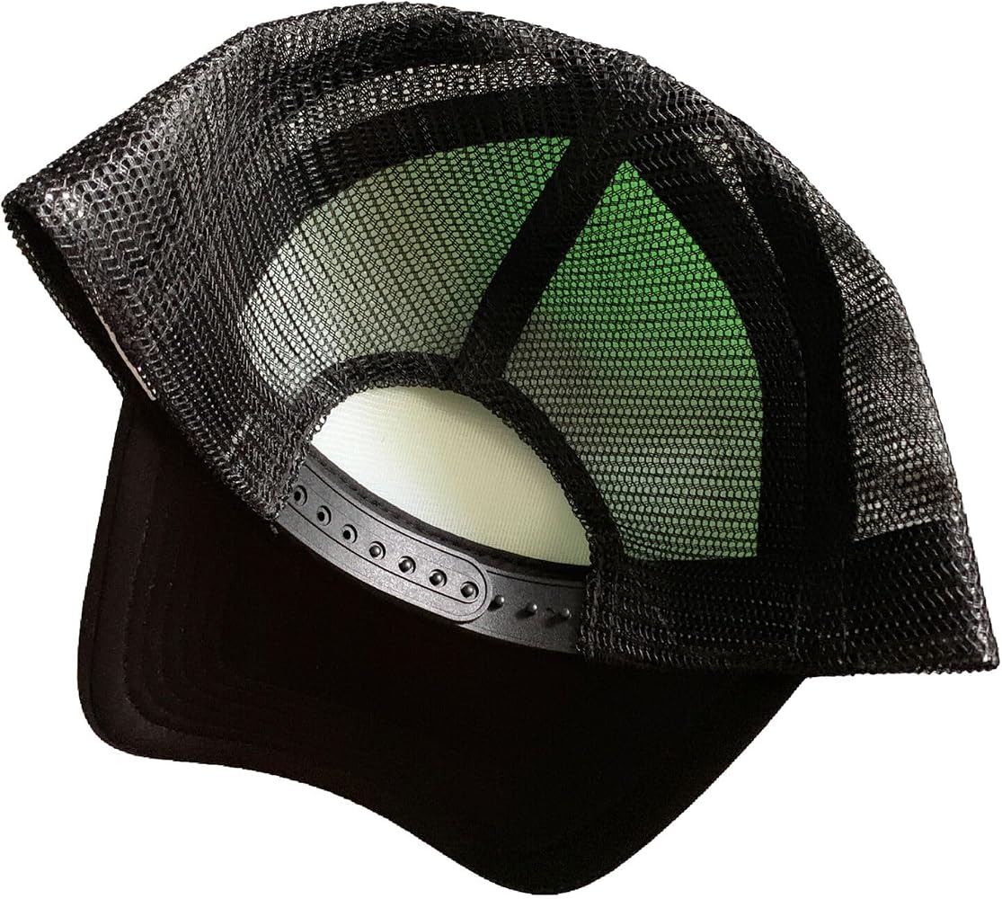 Nayt Mesh Trucker Adjustable Cap Black Neon Green Black at Amazon