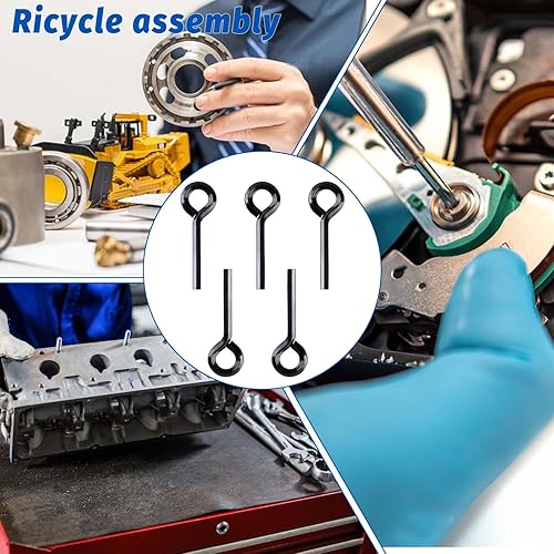 Miniatura 7 de Paquete de 5 llaves Allen para puerta con bucle completo, llave hexagonal negra de 732 pulgadas para dispositivo de salida de pánico de barra de