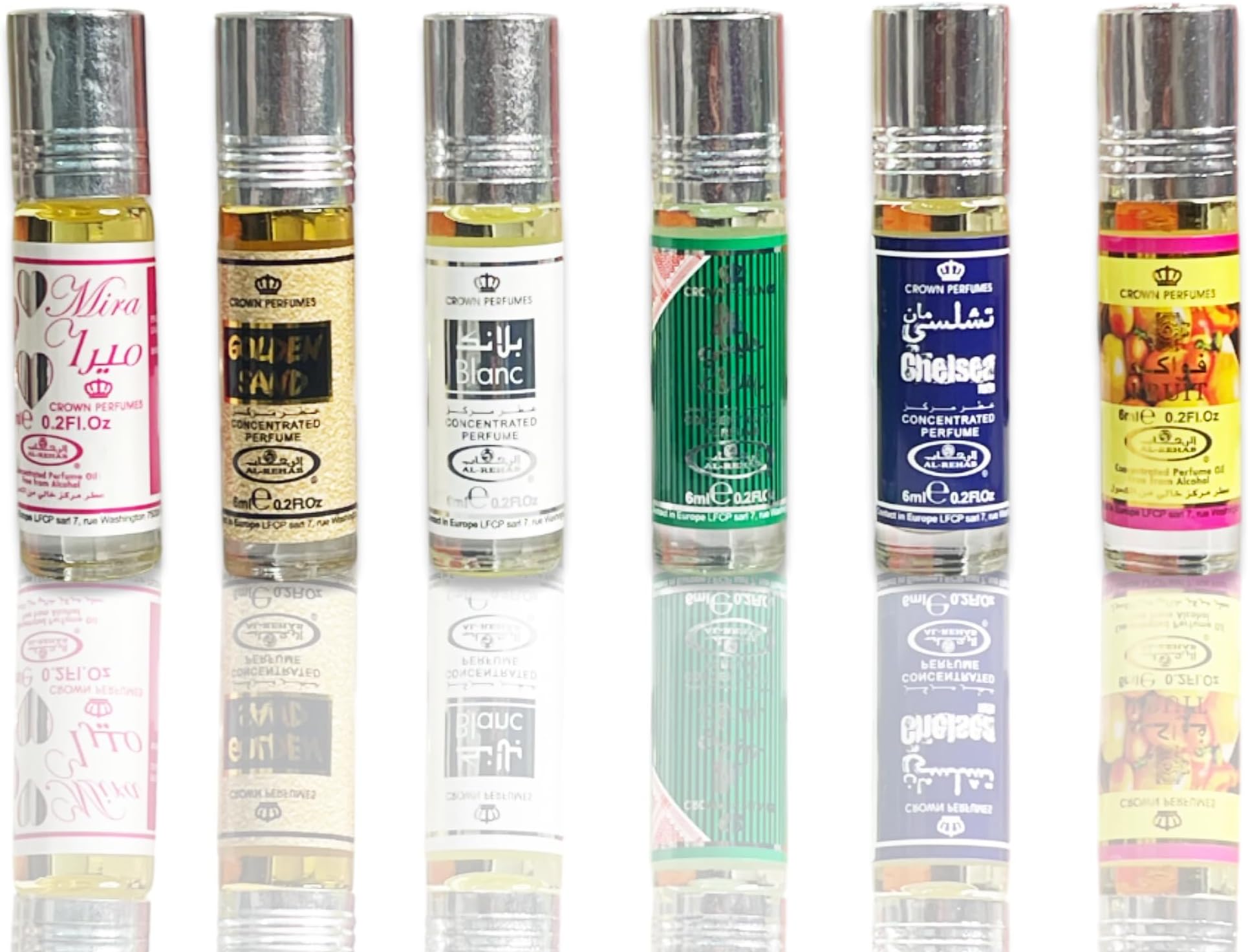 Bundle Gift Set – Includes 6 x 6ml Mixed Arabic Perfume Oils by Al-Rehab (Selected by Begin Bargaining) | Unisex Fragrance Oils | Long Lasting | Premium Oil Gift Set UK