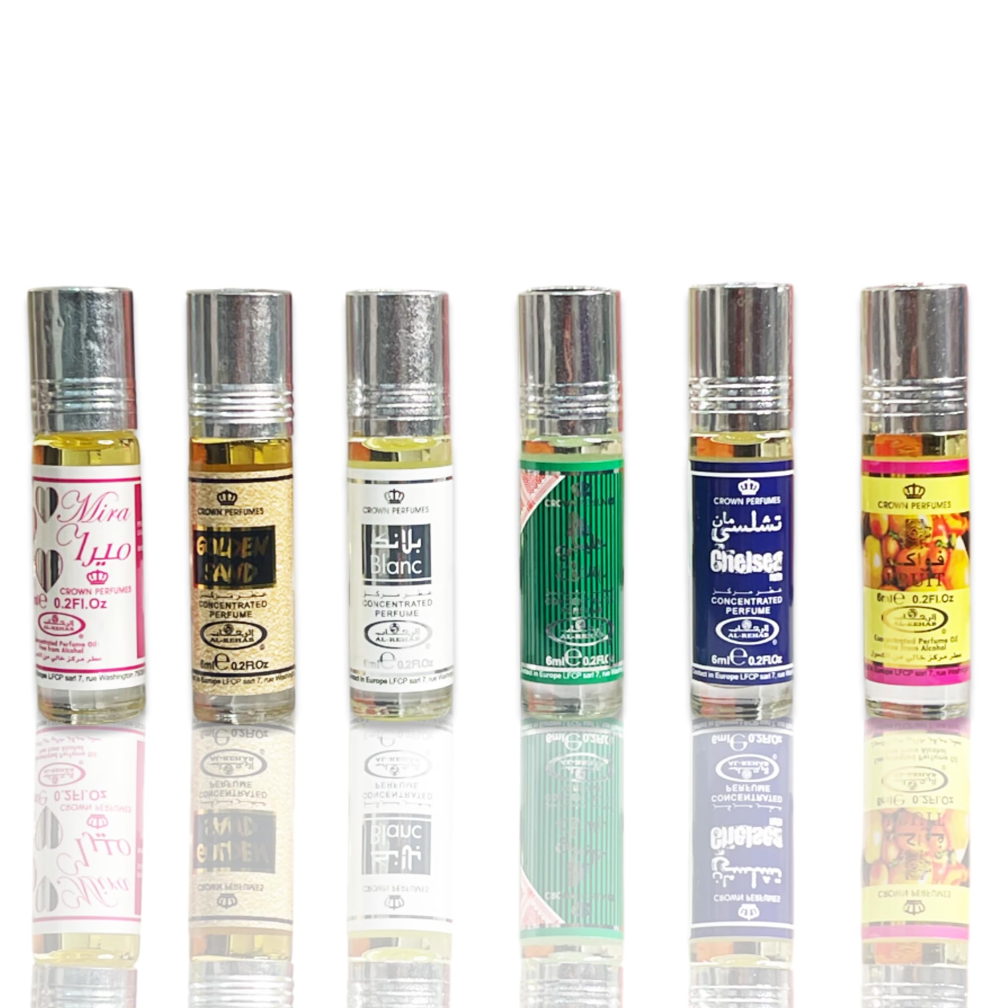 Bundle Gift Set – Includes 6 x 6ml Mixed Arabic Perfume Oils by Al-Rehab (Selected by Begin Bargaining) | Unisex Fragrance Oils | Long Lasting | Premium Oil Gift Set UK