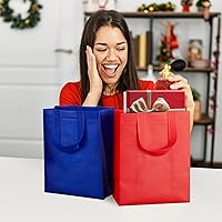 Vista 6 de SPERPAND 20 bolsas de regalo reutilizables medianas con pañuelos, bolsas de recuerdo de fiesta, bolsas de regalo de cumpleaños no tejidas