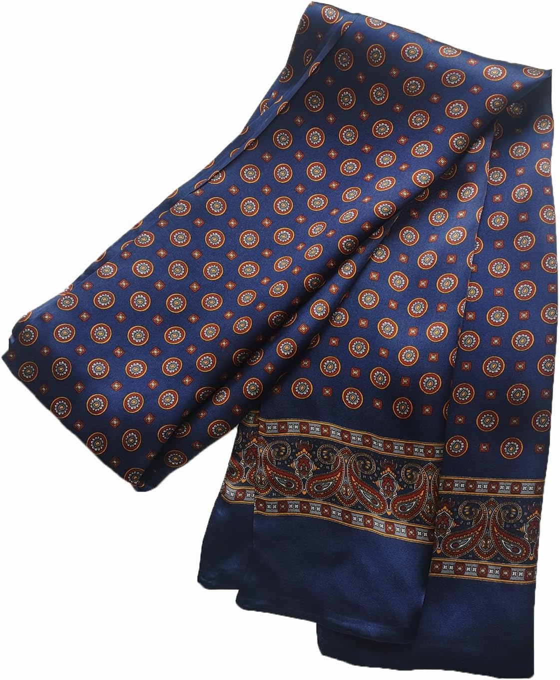 Mens 100 Silk Scarf Double Layers Fashion Wrap Neckerchief Formal Business Casual Party - Image 2