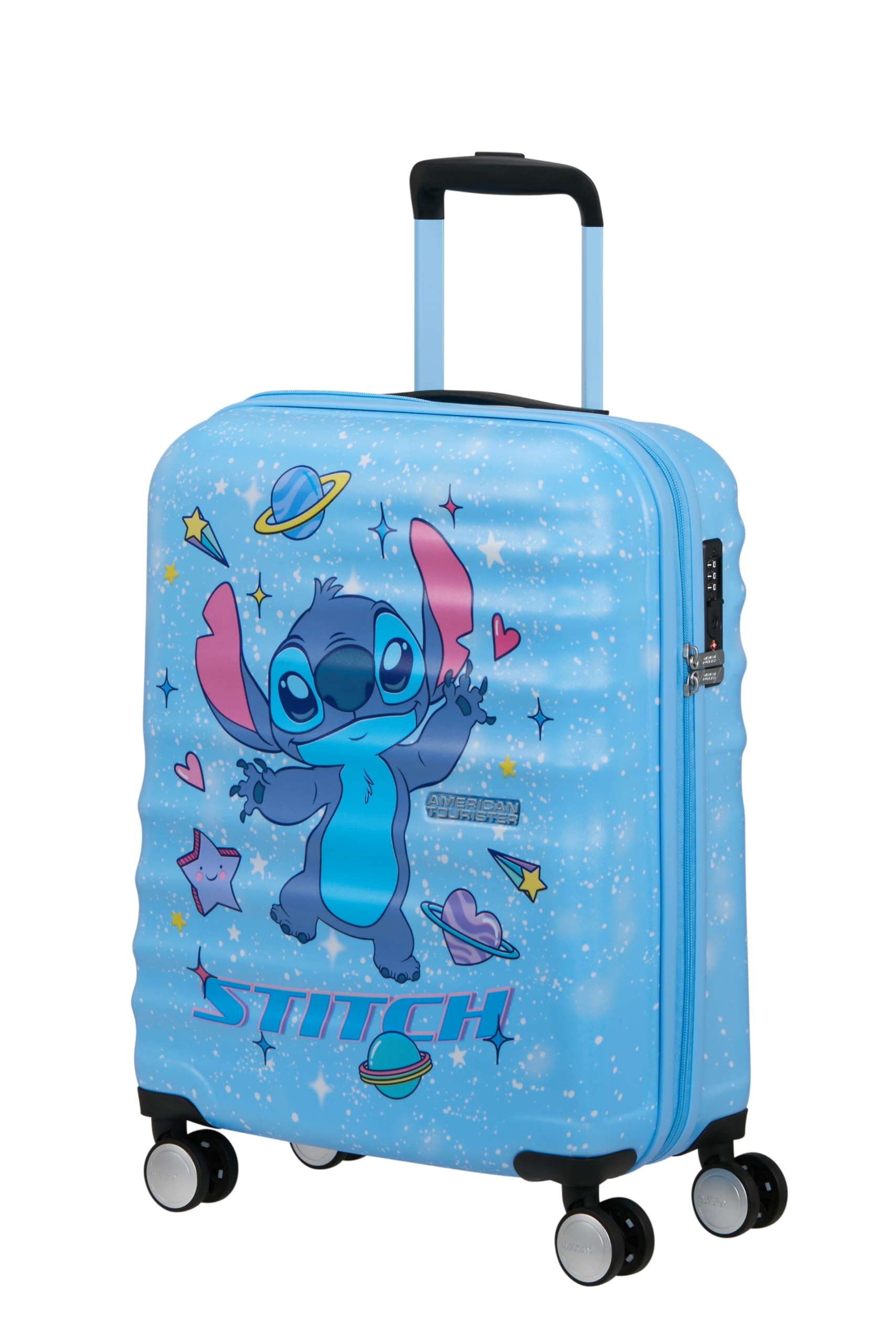 American Tourister Wavebreaker Disney - Mickey Mouse Medium Hardshell Suitcase (67 cm), Travel Spinner, TSA Lock, 4 Wheels, 64 L, 3.6 kg - Mickey Check