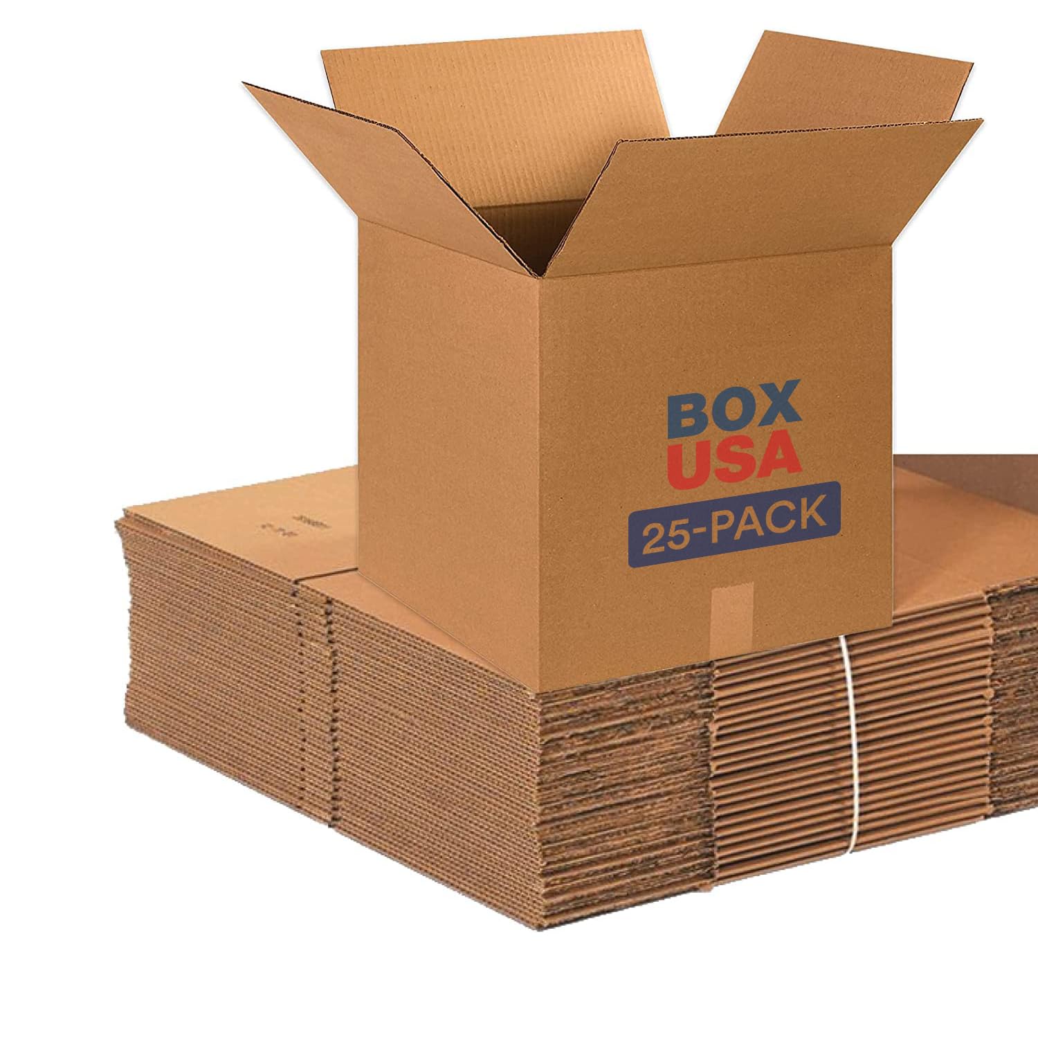 BOX USA 15 Pack of Heavy-Duty Double Wall Corrugated Cardboard Boxes, 15 L x 15 W x 15 H, Kraft, Shipping, Packing and Moving