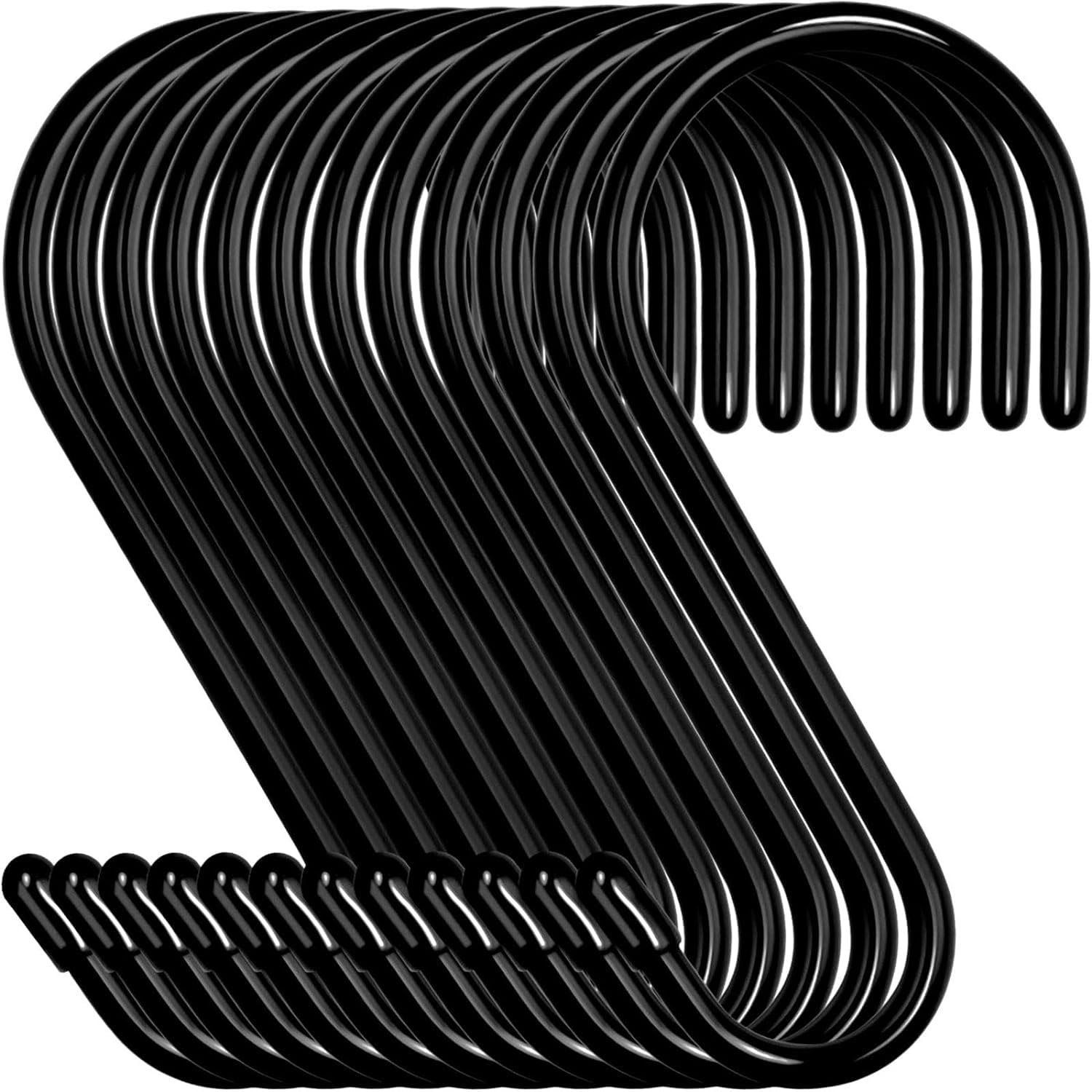 CRAFTYKART Heavy Duty S Hooks Black S Shaped Hooks Hanging Hangers Hooks for Kitchen, Bathroom, Bedroom and Office: Pan, Pot, Coat, Bag, Plants(10 Pack/S Hook/Black/2.4 inch) (20 Hooks) (B0CVF2W1D9) Amazon Price History, Amazon Price Tracker
