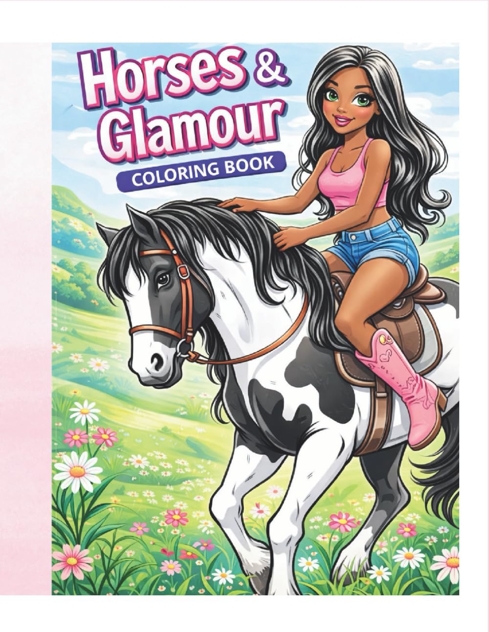 Horses & Glamour: Saddle Up for a Fun Kid Friendly Coloring Adventure