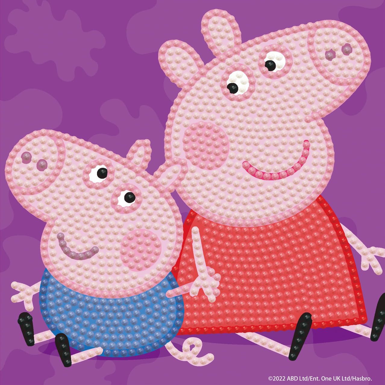 Diamond DOTZ DOTZIES 2592843 Original 5D Diamond Painting Set, Peppa Pig, DIY Creative Painting Kit for Diamond Stickers and Pictures, Diamond Craft Set for Children from 6 Years, Beginners