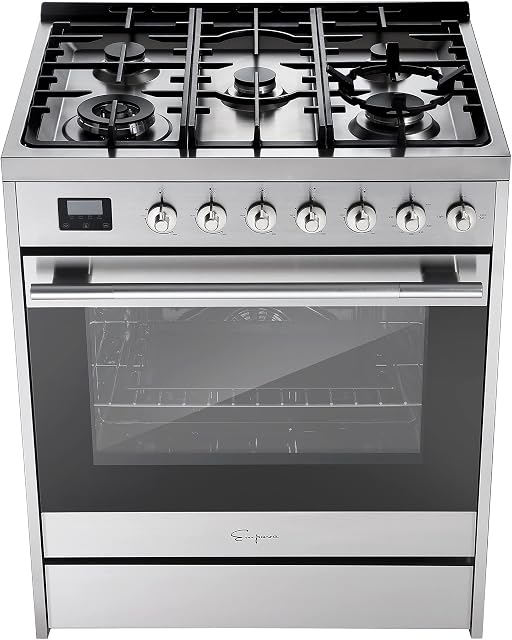 Empava 30" Single Oven Gas Range Slide-in with 5 Sealed Ultra High-Low Burners & Touch Timer-Heavy Duty Continuous Grates EMPV-30GR06, 30 Inch
