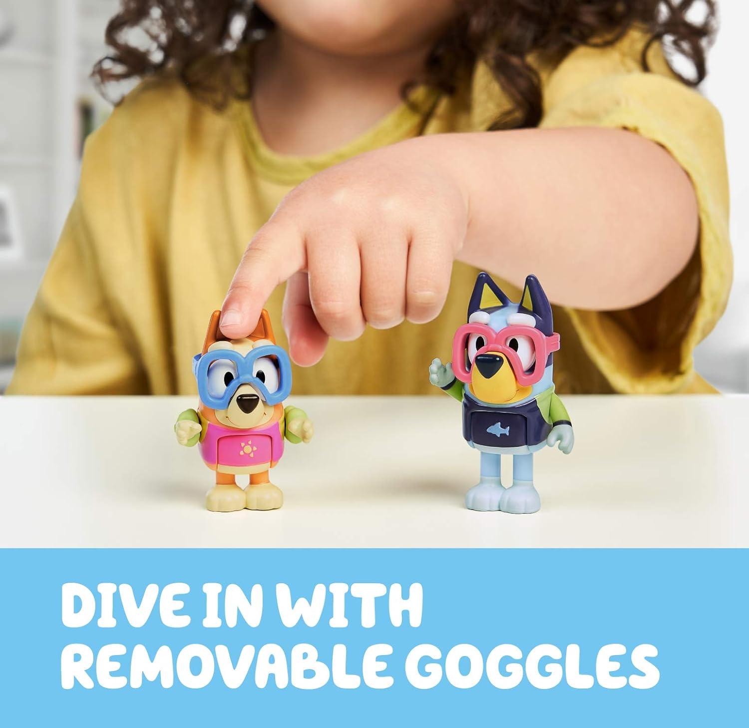 Bluey - Pool Time Bingo 2.5 inch Figures - 2 Pack, Multicolor (13039)