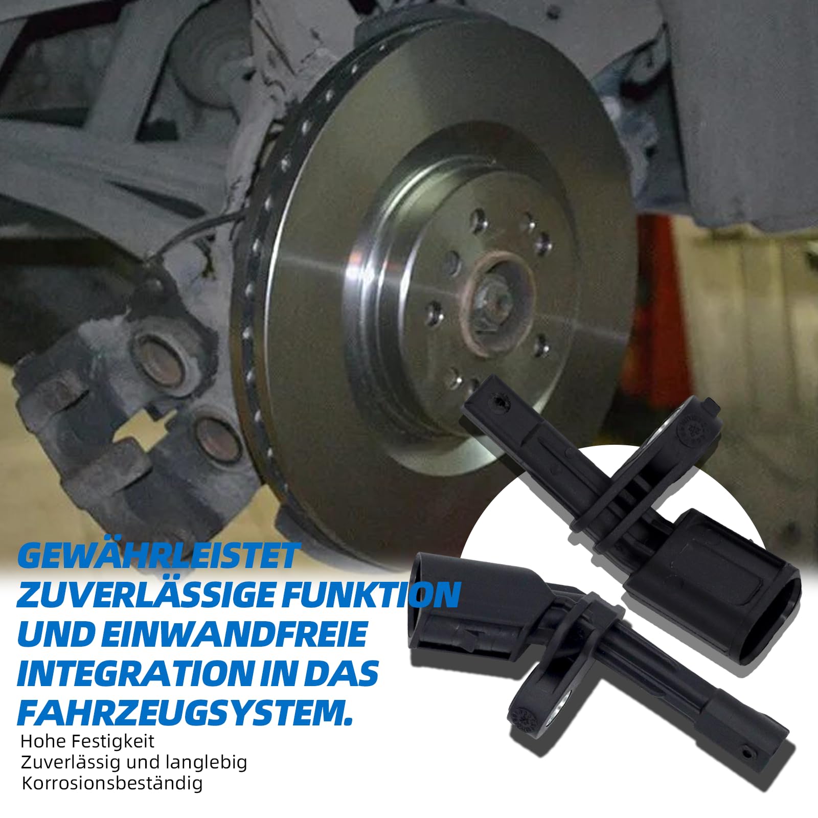 ABS Speed Sensor Front Rear Left Right Compatible with VW Golf V VI Audi A3 8P Skoda Octavia 1Z VW Passat B7 1K0927807，1K0927808，7H0927803，7H0927804