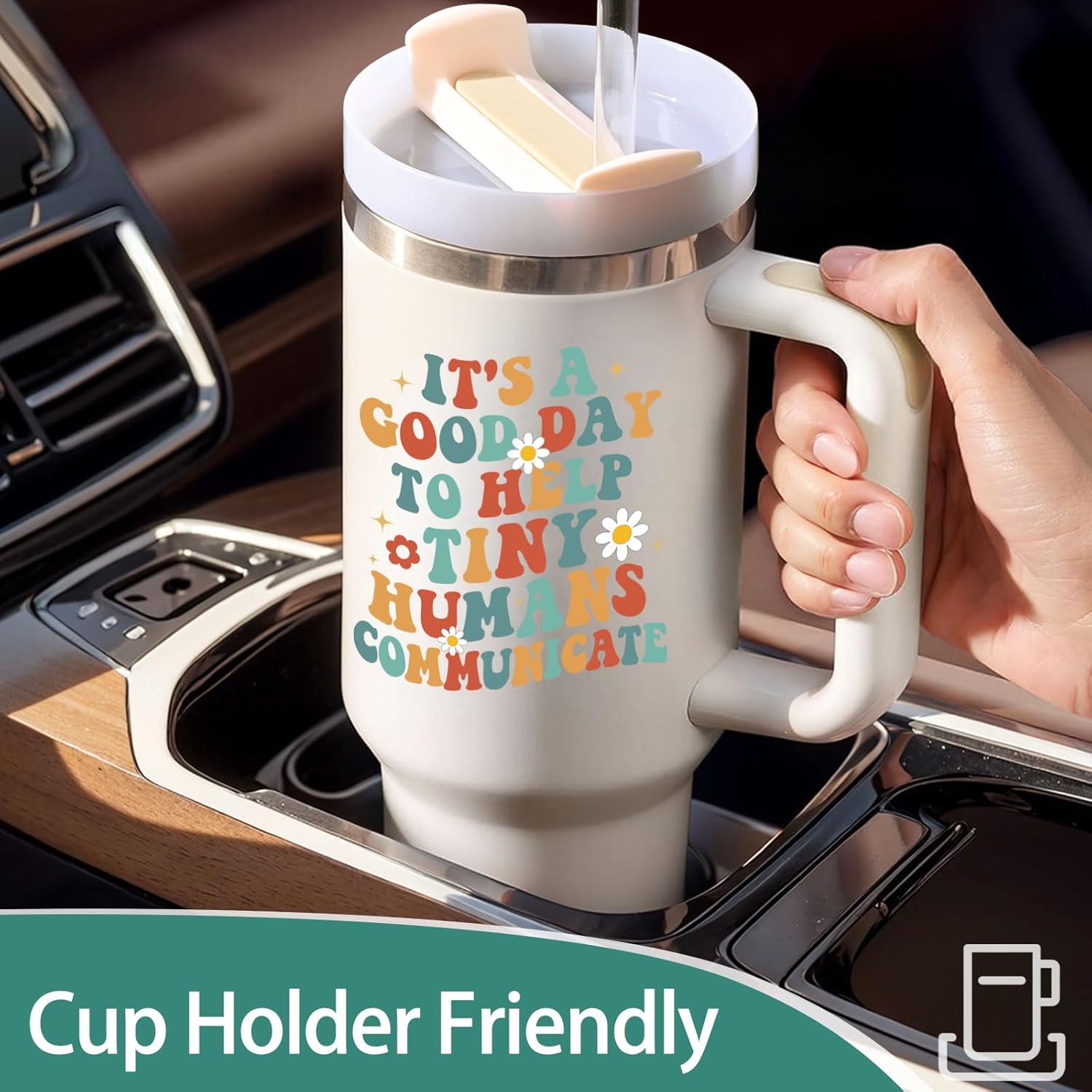 Lifecapido Speech Pathologist Gifts, SLP 40oz Tumbler with Keychain, Birthday Christmas Speech Therapy SLP Gifts for Speech Language Pathologist, Creamy
