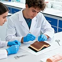 Vista 7 de Almohadilla de entrenamiento de sutura DIY con simulación avanzada de piel de 5 capas y base de tensión de cinta mágica, almohadilla de práctica