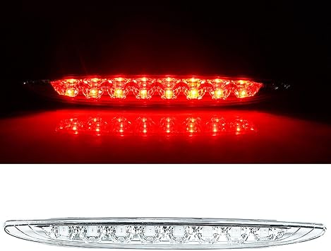 LED High Tail Third Stop Brake Light Lamp, 3rd High Mount Brake Rear Stop Tail Light, Compatible with Mini Cooper R50, R53 2002-2006, Replace 63256935789, Clear, Clear